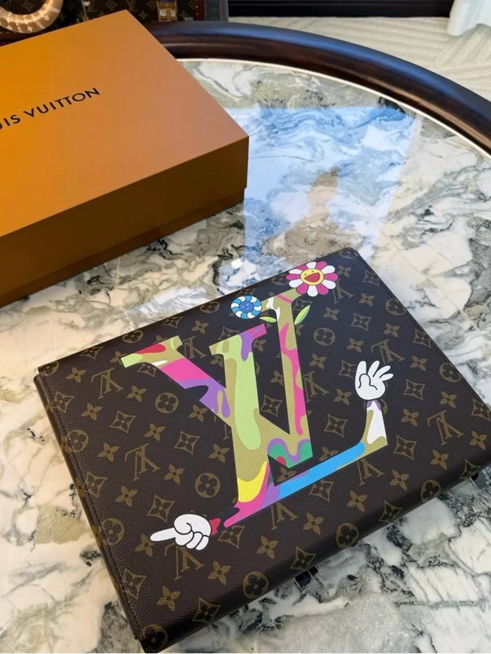 Louis Vuitton Brown Monogram Envelope Laptop Organizer